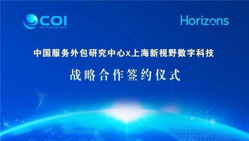 商務部中國服務外包研究中心與新視野數字科技達成戰略合作，共促信息技術咨詢服務新發展